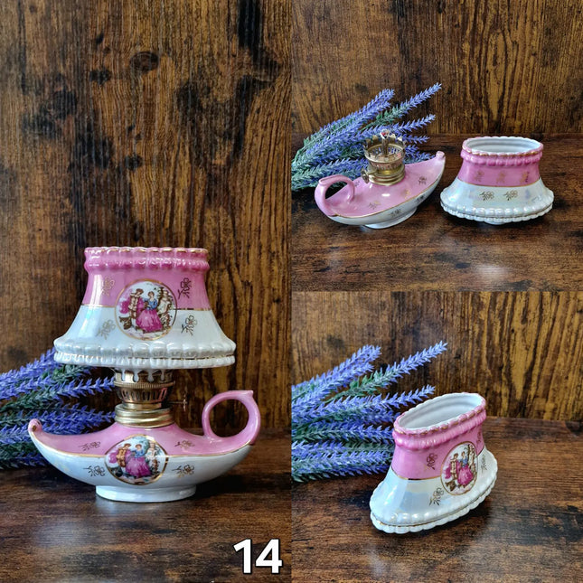 Antique French Oil Lamp 19th Century, Original Home Accent Decor, Elegant Authentic Collectible Gift for Classic or Farmhouse Home Interiors