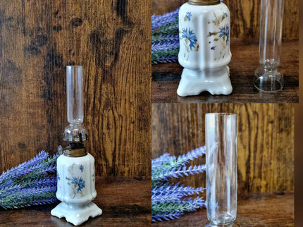 Antique French Oil Lamp 19th Century, Original Home Accent Decor, Elegant Authentic Collectible Gift for Classic or Farmhouse Home Interiors