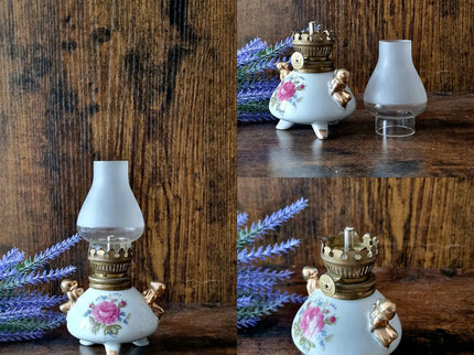 Antique French Oil Lamp 19th Century, Original Home Accent Decor, Elegant Authentic Collectible Gift for Classic or Farmhouse Home Interiors