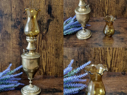Antique French Oil Lamp 19th Century, Original Home Accent Decor, Elegant Authentic Collectible Gift for Classic or Farmhouse Home Interiors
