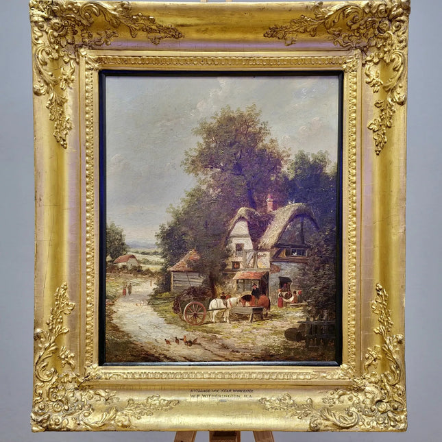 Antique Oil Painting, Romantic Landscape, 19th Century English Artwork