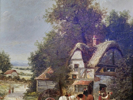 Antique Oil Painting, Romantic Landscape, 19th Century English Artwork