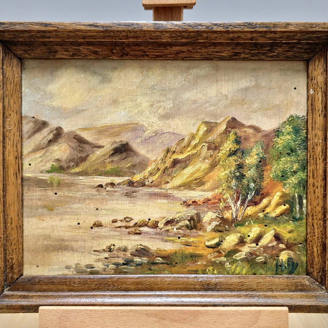 Vintage French Landscape Oil Painting, Cottagecore Home Decor