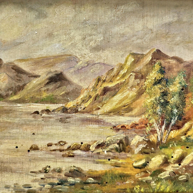 Vintage French Landscape Oil Painting, Cottagecore Home Decor