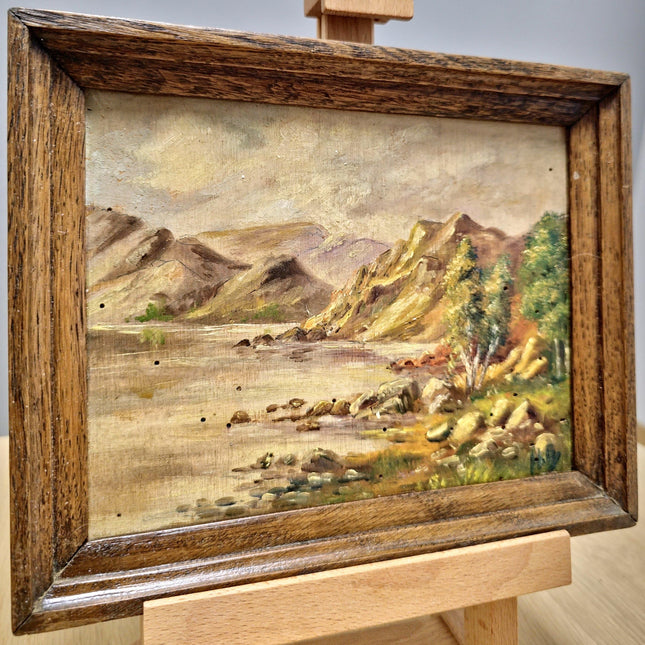 Vintage French Landscape Oil Painting, Cottagecore Home Decor