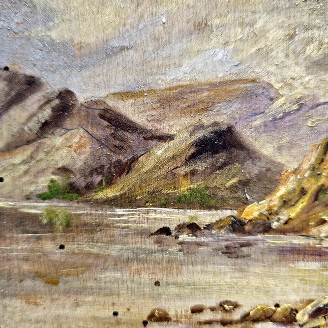 Vintage French Landscape Oil Painting, Cottagecore Home Decor