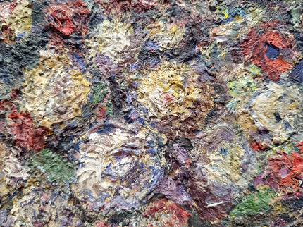 Impasto Flower Oil Painting, Vintage Impressionist Floral Painting on Canvas, Still Life Wall Art, Textured Painting Hand Painted Floral Art