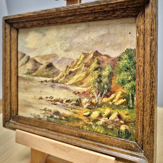 Vintage French Landscape Oil Painting, Cottagecore Home Decor