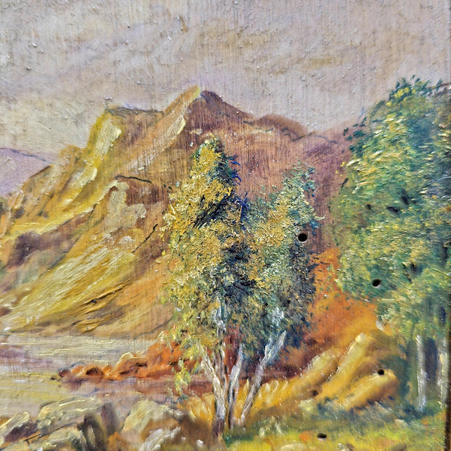 Vintage French Landscape Oil Painting, Cottagecore Home Decor