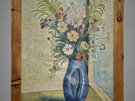 Antique Swiss Floral Oil Painting, G. Gubler Signed Artwork, 1920s