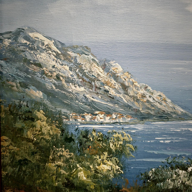Vintage French Seascape Oil Painting, Coastal Nautical Art, Signed Framed Canvas