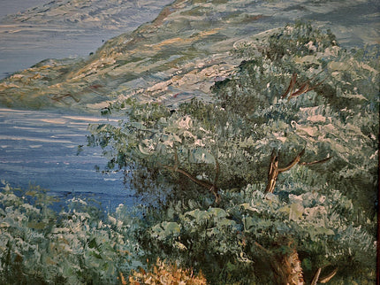 Vintage French Seascape Oil Painting, Coastal Nautical Art, Signed Framed Canvas