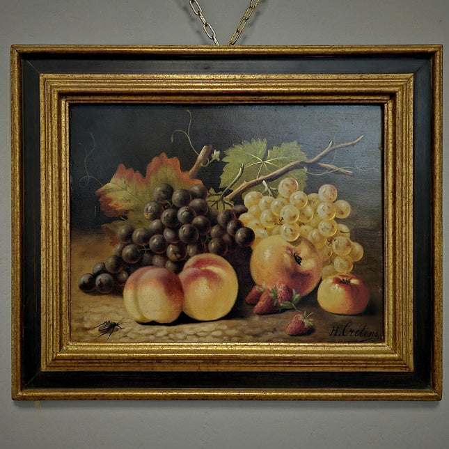 Antique French Still Life Oil Painting Signed Classic Fruit Composition Elegant European Wall Art Vintage Home Decor Framed Collectible Gift