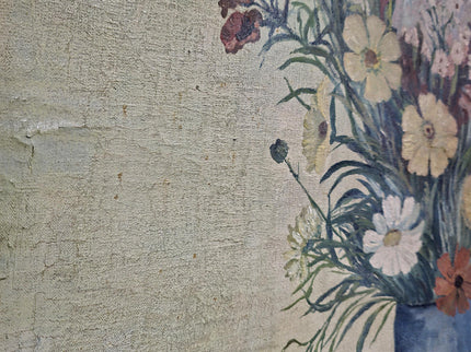 Antique Swiss Floral Oil Painting, G. Gubler Signed Artwork, 1920s
