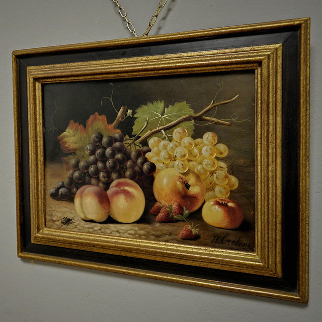 Antique French Still Life Oil Painting Signed Classic Fruit Composition Elegant European Wall Art Vintage Home Decor Framed Collectible Gift