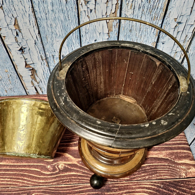 Antique Dutch Tea Stove with Copper Apple Kettle, 19th Century Collectible Kitchen Decor, Vintage Fireplace Accessory, Rustic Display Piece