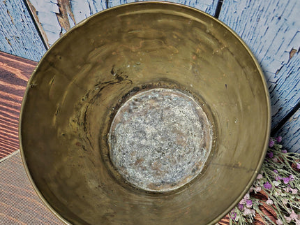 Antique Dutch Copper Tea Kettle Warmer, Walnut Pedestal, 19th Century Decor