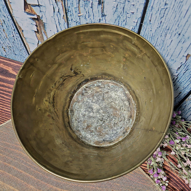 Antique Dutch Copper Tea Kettle Warmer, Walnut Pedestal, 19th Century Decor
