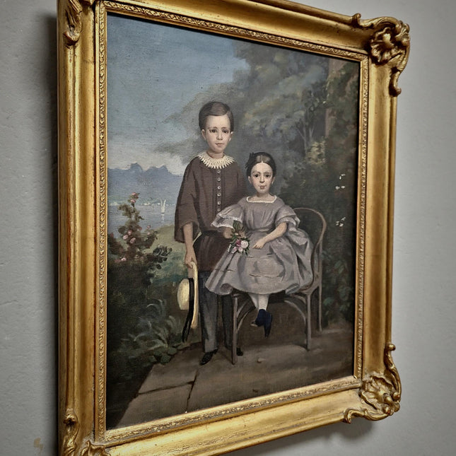 Antique Oil Painting Child Portrait Art, Classic Decor Wall Art, Elegant Home Gift, Vintage Collectible Timeless Artwork Perfect Wall Accent