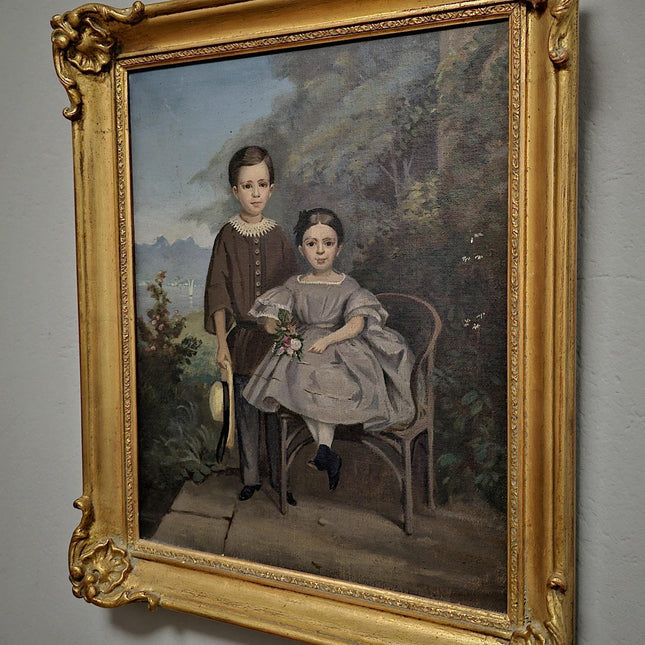 Antique Oil Painting Child Portrait Art, Classic Decor Wall Art, Elegant Home Gift, Vintage Collectible Timeless Artwork Perfect Wall Accent