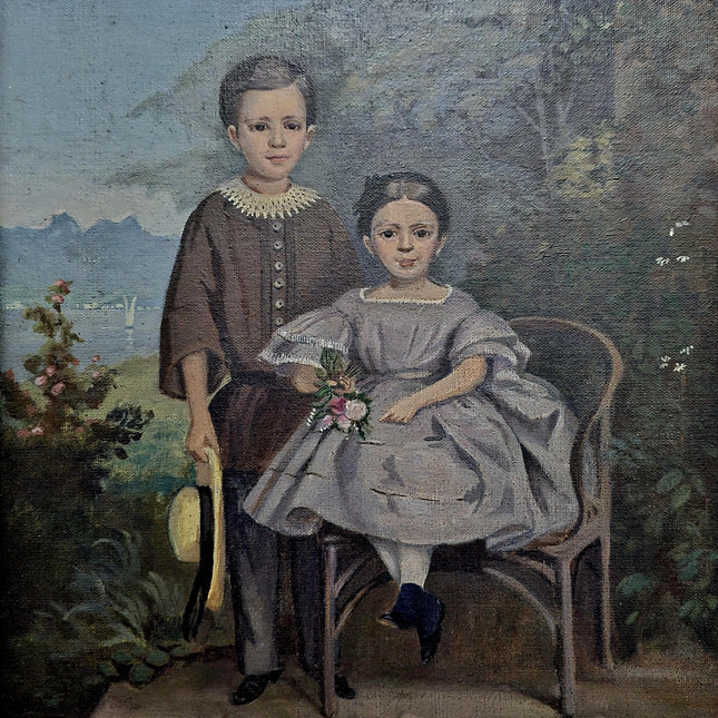 Antique Oil Painting Child Portrait Art, Classic Decor Wall Art, Elegant Home Gift, Vintage Collectible Timeless Artwork Perfect Wall Accent