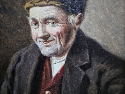 Antique German Portrait Oil Painting on Canvas, Original Signed Artwork, Gold Framed Wall Art, Home Decor Wall Art, Collectible Fine Art