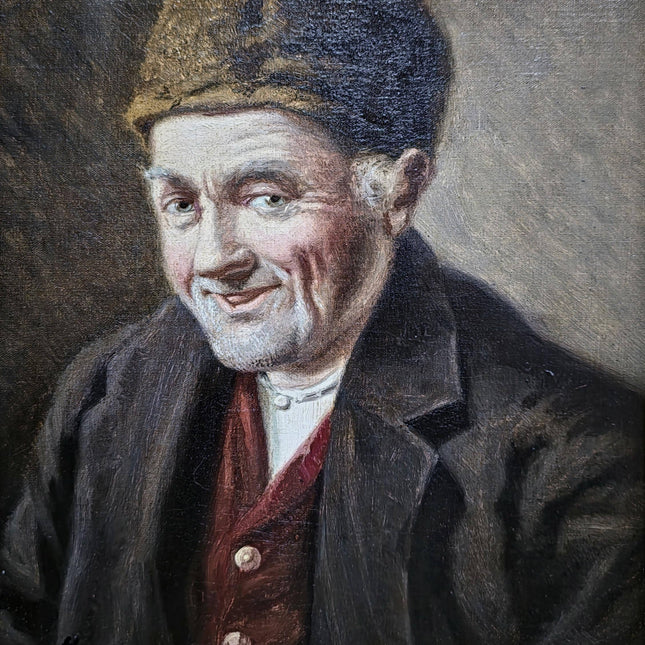 Antique German Portrait Oil Painting on Canvas, Original Signed Artwork, Gold Framed Wall Art, Home Decor Wall Art, Collectible Fine Art