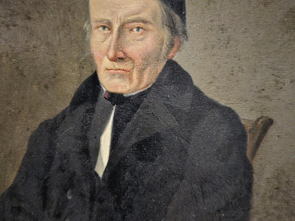 Antique German Academic Oil Portrait, Signed Framed Original 19th-Century Artwork, Home Decor Wall Art, Historical Collectible Fine Art