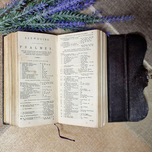1920 Rare Antique Dutch Bible New Testament, Leather Bound, Silver Lock, Vintage Religious Scripture Book, Church Collectible Heirloom Gift
