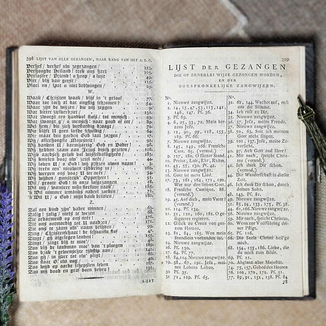 1819 Rare Antique Dutch Psalms Bible, Leather Bound, Silver Rosette Lock, Old Testament Hymnal Volume, Collectible Religious Scripture Gift