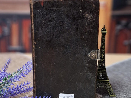 1819 Rare Antique Dutch Psalms Bible, Leather Bound, Silver Rosette Lock, Old Testament Hymnal Volume, Collectible Religious Scripture Gift