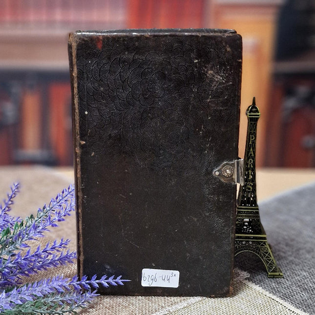 1819 Rare Antique Dutch Psalms Bible, Leather Bound, Silver Rosette Lock, Old Testament Hymnal Volume, Collectible Religious Scripture Gift