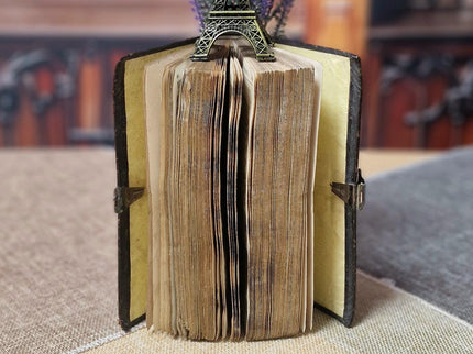 1819 Rare Antique Dutch Psalms Bible, Leather Bound, Silver Rosette Lock, Old Testament Hymnal Volume, Collectible Religious Scripture Gift