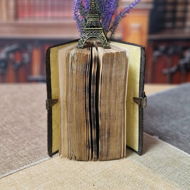 1819 Rare Antique Dutch Psalms Bible, Leather Bound, Silver Rosette Lock, Old Testament Hymnal Volume, Collectible Religious Scripture Gift