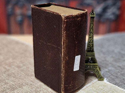 1884 Rare Antique Dutch New Testament Bible, Leather Bound with Gold Lock, Engraved Clasp, Vintage Collectible Religious Scripture Gift