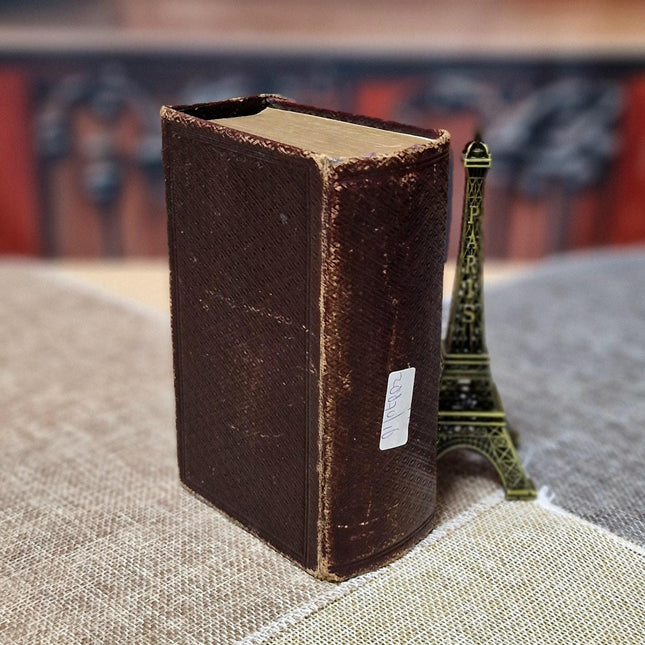 1884 Rare Antique Dutch New Testament Bible, Leather Bound with Gold Lock, Engraved Clasp, Vintage Collectible Religious Scripture Gift