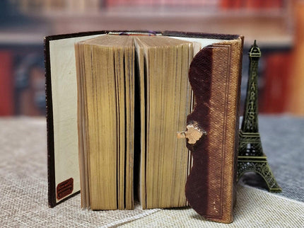 1884 Rare Antique Dutch New Testament Bible, Leather Bound with Gold Lock, Engraved Clasp, Vintage Collectible Religious Scripture Gift