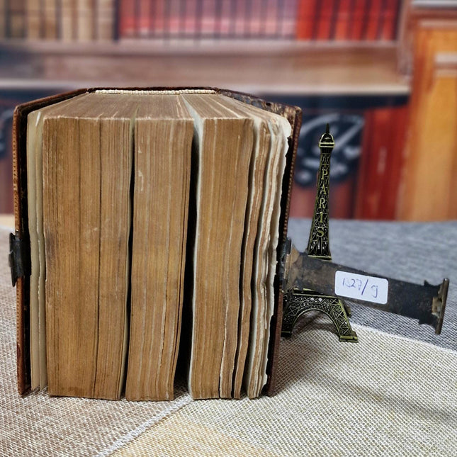 1824 Rare Antique Dutch Bible & Psalter, Leather Bound with Silver Lock, Complete Old and New Testament, Psalms and Hymns, Scripture Gift