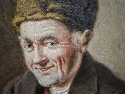 Antique German Portrait Oil Painting on Canvas, Original Signed Artwork, Gold Framed Wall Art, Home Decor Wall Art, Collectible Fine Art