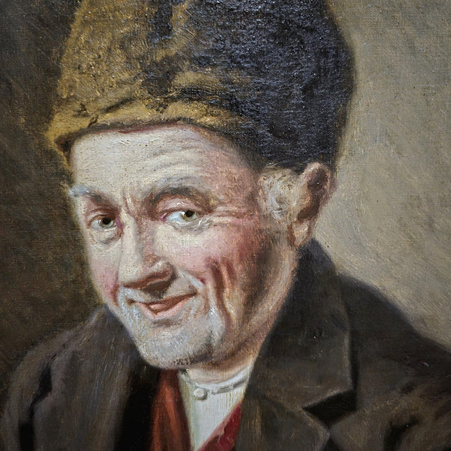 Antique German Portrait Oil Painting on Canvas, Original Signed Artwork, Gold Framed Wall Art, Home Decor Wall Art, Collectible Fine Art