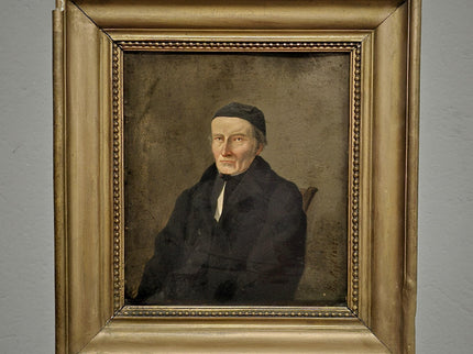 Antique German Academic Oil Portrait, Signed Framed Original 19th-Century Artwork, Home Decor Wall Art, Historical Collectible Fine Art