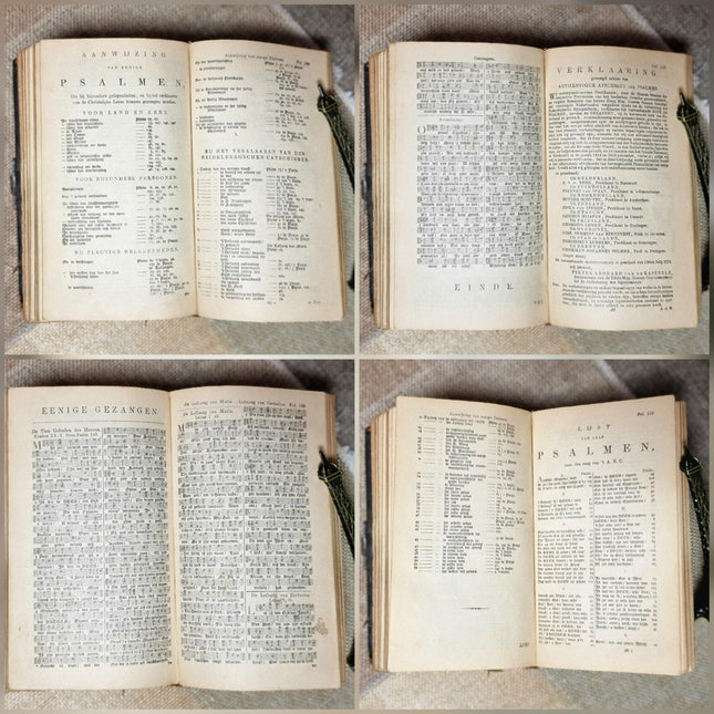 1878 Antique Dutch Bible, Leather Bound with Silver Lock, Complete Old & New Testament, Psalter, Heritage Religious Scripture Keepsake Gift