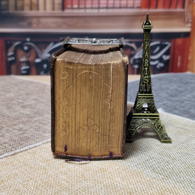 1901 Rare Antique Dutch Bible, Leather Bound, Silver Lock, Old & New Testament with Psalter and Synodal Catechism, Christian Devotional Book