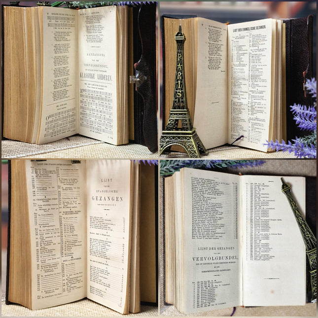 1920 Rare Antique Dutch Bible New Testament, Leather Bound, Silver Lock, Vintage Religious Scripture Book, Church Collectible Heirloom Gift