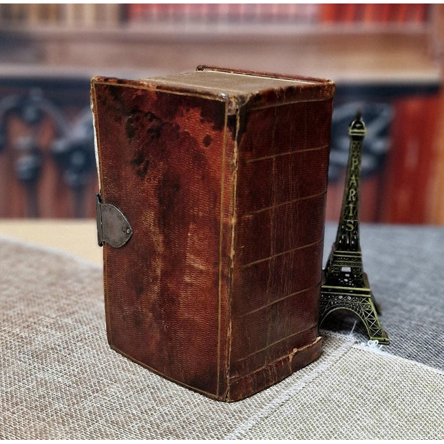 1824 Rare Antique Dutch Bible & Psalter, Leather Bound with Silver Lock, Complete Old and New Testament, Psalms and Hymns, Scripture Gift