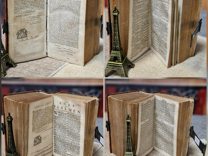 1824 Rare Antique Dutch Bible & Psalter, Leather Bound with Silver Lock, Complete Old and New Testament, Psalms and Hymns, Scripture Gift