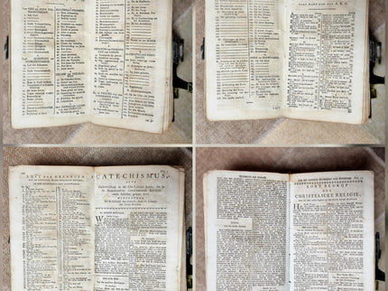 1824 Rare Antique Dutch Bible & Psalter, Leather Bound with Silver Lock, Complete Old and New Testament, Psalms and Hymns, Scripture Gift