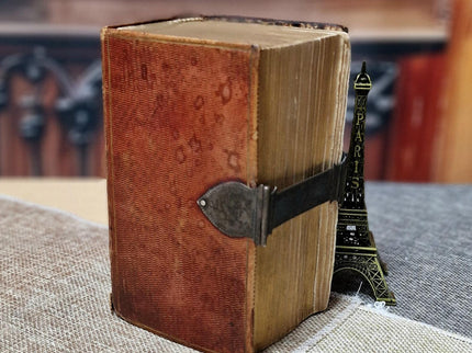 1824 Rare Antique Dutch Bible & Psalter, Leather Bound with Silver Lock, Complete Old and New Testament, Psalms and Hymns, Scripture Gift