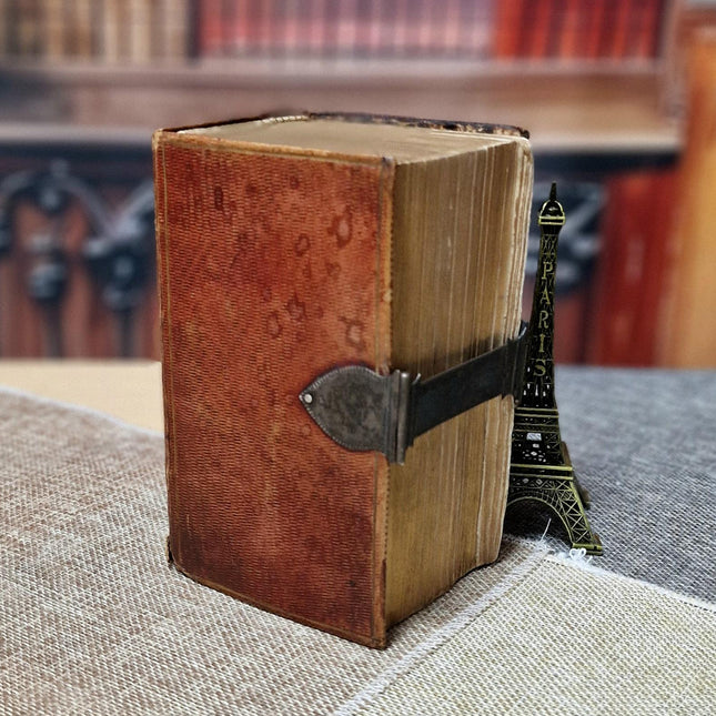 1824 Rare Antique Dutch Bible & Psalter, Leather Bound with Silver Lock, Complete Old and New Testament, Psalms and Hymns, Scripture Gift