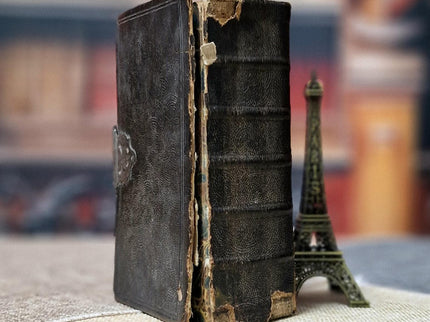 1878 Antique Dutch Bible, Leather Bound with Silver Lock, Complete Old & New Testament, Psalter, Heritage Religious Scripture Keepsake Gift